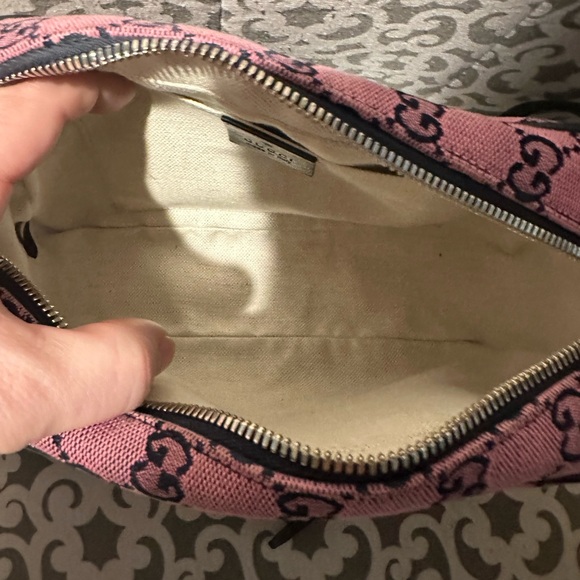 Gucci GG Marmont Pink and Navy Crossbody Bag - Picture 7 of 9